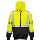 Hoody met rits Tweekleuren Hi-Vis B315 Zwart/geel Portwest