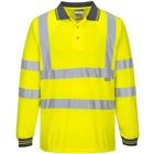 Poloshirt Lange Mouw Hi-Vis Geel S277 Portwest