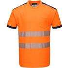 T-shirt Korte Mouw PW3 Hi-Vis Vision Blauw/oranje T181 Portwest