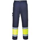 Combatbroek Tweekleuren Hi-Vis Blauw/geel E049 Portwest