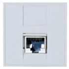 Wandplaat 45X45 recht 1 RJ45 POORT CAT 6 STP