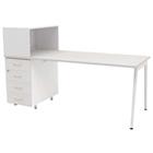 Bureau voor thuiswerken met opbergruimte Ara X3 - Wit