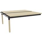 Bureau Bench met schuifblad X4 eiken met antraciet/eiken poten