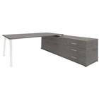 Bureau Steel Direction op poten met 3 laden