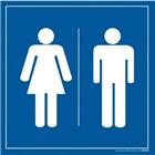 Bord WC met pictogram man-vrouw
