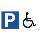 Parkeerbord aluminium + rolstoelgebruiker picto