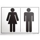 Bord gegraveerd pictogram man/vrouw 10 x 14 cm