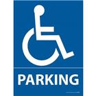 Parkeerbord + invaliden PARKING pictogram van plat aluminium