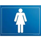 Bord gegraveerd WC pictogram vrouw