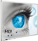 Projectiebord Softline profiel 8mm email wit MICA projectie (1:1) 150x150 cm