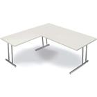 Bureau Artline - chroom frame - B2000 x D1000 en toevoeging 1000x600mm