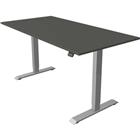 Zit/sta bureau Move1 zilver, memory functie, B160xD80xH74-123cm.