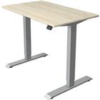 Zit/sta bureau Move1 zilver, memory functie, B100xD60xH74-123cm.