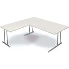 Bureau Artline - chroom frame - B1800 x D800 met toevoeging 1000x600mm