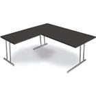 Bureau Artline - chroom frame - B1800 x D800 met toevoeging 1000x600mm