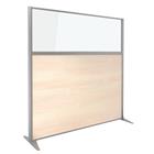 Scheidingswand KP+ - Melamine met glas - Hoogte 160 cm