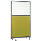 Akoestische scheidingswand op voet serie M - Met magnetisch whiteboard - 2000x1200 mm