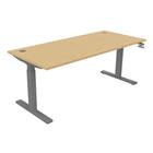 Bureau, in hoogte verstelbaar met hendel 180 x 80 cm EVO