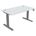 Bureau, in hoogte verstelbaar met hendel 140 x 80 cm EVO