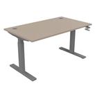 Bureau, in hoogte verstelbaar met hendel 140 x 80 cm EVO