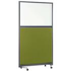 Akoestische scheidingswand op voet serie M - Met magnetisch whiteboard - 1700x1200 mm