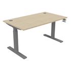 Bureau, in hoogte verstelbaar met hendel 140 x 80 cm EVO