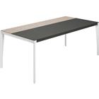 Bureau recht houtfineer X9-serie - 221 cm - Quadrifoglio