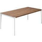 Bureau recht houtfineer X9-serie - 221 cm - Quadrifoglio