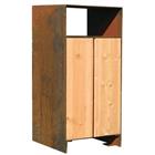 Afvalbak Gavarres hout/staal 110 L