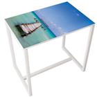 Hoge vergadertafel Easy Office, 4 personen, kleur: decoratie - Manutan Expert