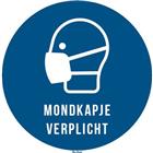 Pictogram mondkapje verplicht met tekst