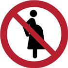 Pictogram Verboden voor zwangere vrouwen