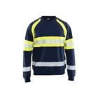 Sweater High Vis 3359 - marineblauw/fluo geel