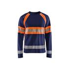 High Vis T-shirt lange mouw Marineblauw/Oranje - Blåkläder