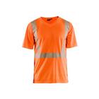 T-shirt High Vis lange mouw UPF 40+ UV V hals 3386 oranje