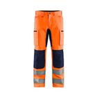 High Vis broek met stretch Oranje/Marineblauw - Blåkläder