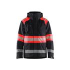 High Vis Shell Jacket Zwart/Fluor Rood - Blåkläder