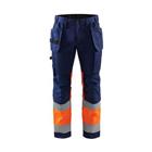 Werkbroek High Vis met stretch 1558 - marineblauw/oranje