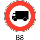 Signaalbord - B8 - Verboden toegang voor voertuigen bestemd voor het vervoer van goederen