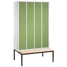 Garderobekast Classic S2000 - kolombreedte 300mm - met bank - CP