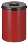 Vlamdovende papierbak 30 ltr | rood, zwart | VB 103000