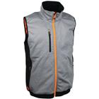 Softshell mouwloos vest grijs 96% polyester en 4% elastaan 300g/m²