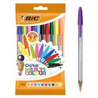 Balpen Cristal Multicolour brede punt assortiment - BIC