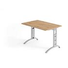 Bureau rustiek eiken 120cm aluminium onderstel - Mittis