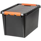 SmartStore magazijnbak PP (polypropeen) zwart, oranje 39 x 59 x 34 cm 4 stuks