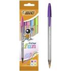 BIC Cristal Fun balpen kleurenassortiment breed 0,6 mm 4 stuks