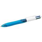 BIC balpen 4 Colours Grip Medium zwart, blauw, rood, groen Navulbaar