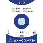 Exacompta Indexkaarten 10316E A4 Hemelsblauw 21 x 29,7 x 2,3 cm Pak van 10