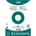 Exacompta Indexkaarten 10808SE A5 Wit 15 x 21,2 x 2,5 cm Pak van 10