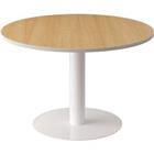 Paperflow Ronde vergadertafel met Wit, beuken melamine, ABS & gelakt stalen blad en frame Easy Desk 750 x 1150 x 1150 mm